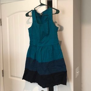 Aqua blue shirtdress